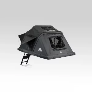 Roof Space Dachzelt montiert auf Fahrzeug – leichtes Hartschalendachzelt mit Panorama-Funktion, ideal für Camping und Outdoor-Abenteuer