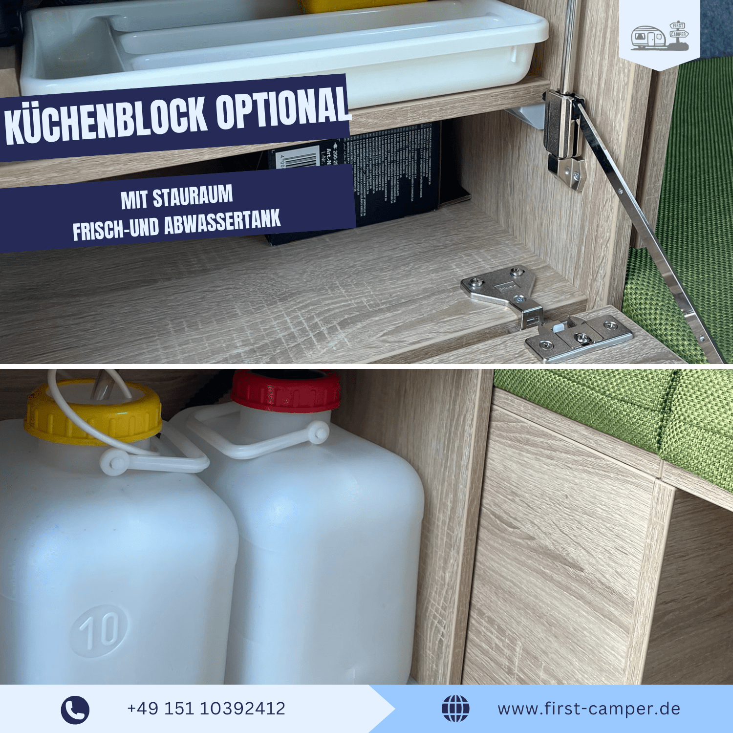 Optionaler Küchenblock für den Mini Wohnwagen First Camper Edition