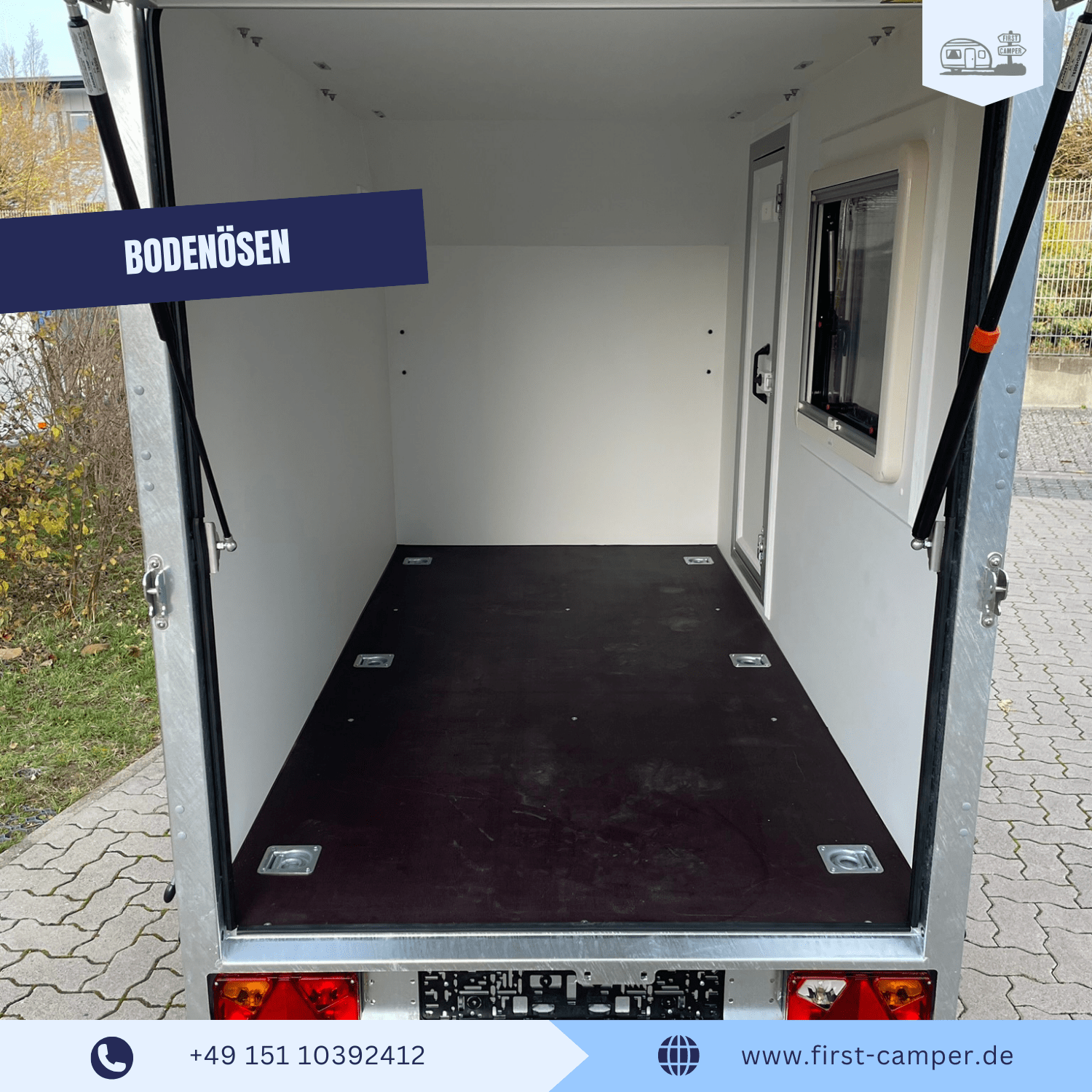 Adventure Camper Bodenösen zur Sicherung von Sportgeräten im Mini-Wohnwagen