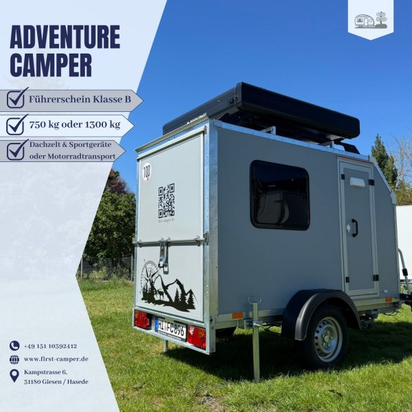 Expedition Anhänger Adventure Camper Dachzeltanhänger für Offroad-Touren